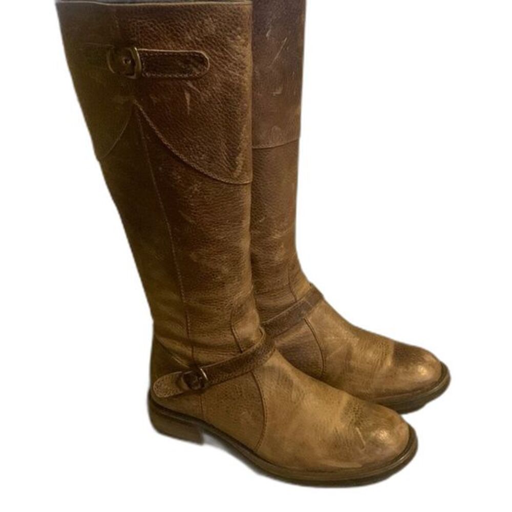 DUO Women's Tonic Boot Size 6 Tall Boho Distress Western Brown Leather Rustic